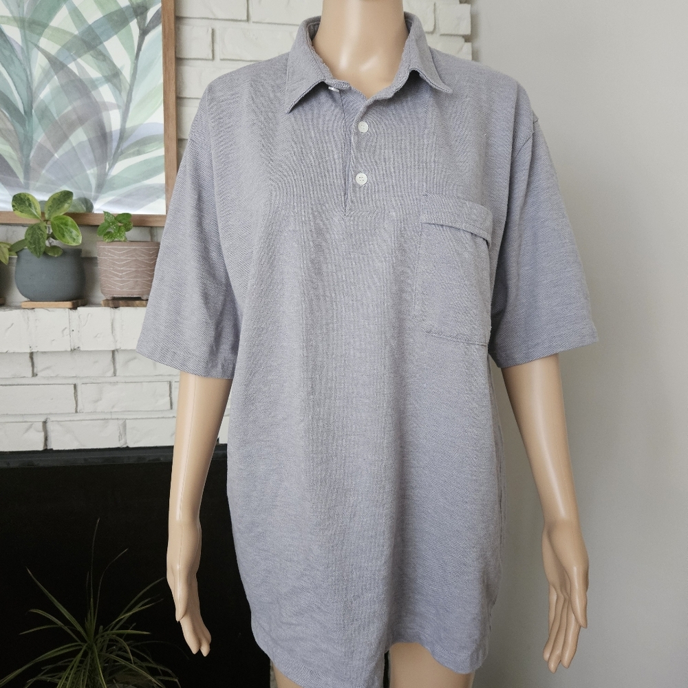 Vintage St. Michael gray polo shirt collar